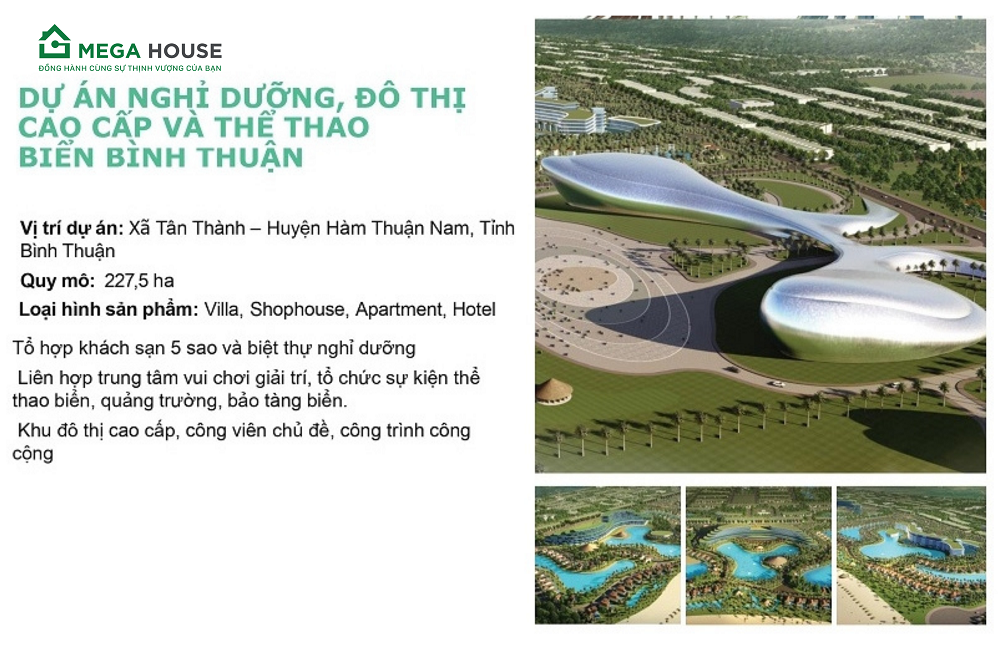 Dự án nghỉ dưỡng, đô thị cao cấp và thể thao biển tại Bình Thuận